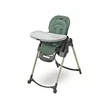 Maxi-Cosi Minla Kinderhochstuhl Mitwachsend, 0–14 Jahre, bis zu 60 kg, Hochstuhl Baby, 9 Höhenstufen, 5 Neigungspositionen, 4 Tablettpositionen, kompakt faltbar, Eco Care, Beyond Green