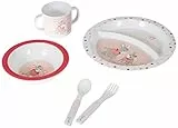 Sterntaler Geschirr-Set Emmi Girl, Teller, Schale, Löffel, Gabel, Tasse, Alter: Für Babys ab 6 Monaten, Rosa