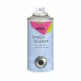 KREUL 870150 - Sprühkleber, 150 ml Spraydose, farbloser Alleskleber für Papier, Holz, Glas, Metall, Kunststoff und Styropor, permanenter Kleber nicht wieder ablösbar, für Innen