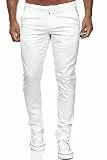 Tazzio Herren Chino 19530 – Slim Fit Stretch Chino Hose mit Baumwollmischung – Designer Freizeithose, Ganzjährig, Komfortabel 33W/32L, Weiß