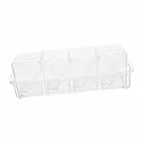 Cabilock Gewürzbehälter Satz mit Löffel und Deckel Luftdichte Gewürzgläser aus Vier in Eins Gewürzbox Organizer für Küche und Tisch Feuchtigkeitsbeständig Transparent