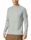 baleaf UV Shirt Herren Wasser UV-Schutz UPF 50+ Rashguard Sonnenschutz Langarm Shirt Grau XL
