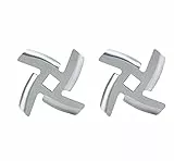 Ncheli Fleischwolf Messer 2pcs, 48mm Kreuzmesser 8mm Vierkantloch, Edelstahl Ersatzklinge kompatibel mit KitchenAid FGA/FGV, Clatronic FW 3506,Cutter Messer Ersatz Klinge Ersatzteil