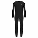 Odlo Thermounterwäsche Kinder Merino 200 I Winterleggings und Langarm Thermoshirt Mädchen Jungen I Warmes Skiunterwäsche Set Thermounterwäsche Set I Kinder