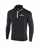 Black Crevice Herren Skirolli Zipper Shirt, schwarz/weiß, XL