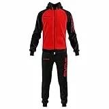 Givova TUTA SUPER KING FELPA ROSSO/NERO Tg. L