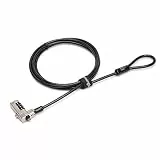 Kensington N17 Kombi-Laptopschloss mit schnittfestem Kabel für Geräte mit Wedge-Shape Sicherheitsslot, ideal für und Alienware Laptops, K68008EU