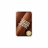 Kakonia 5 Stück Ringe Gold Silber Damen Wasserfest 14K Vergoldete Ringe Set Verlobungsring Stapelringe Damenring Mit Zirkonia Engagement Statement Promise Ring Silber Goldring Schmuck G1-8