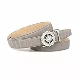 Anthoni Crown Damen Schmaler Raster Automatik 1SCA3D7025 Gürtel, Grau, 85