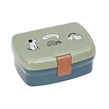 LÄSSIG Kinder Lunchbox Brotdose mit herausnehmbarer Unterteilung, BPA-frei/Happy Prints, Blau