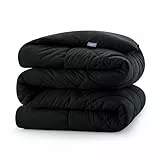 CozyLux Bettdecke 135x200 cm für 4 Jahreszeiten, Steppdecke Mikrofaser 300gsm, Ganzjahresdecke Decke 135x200cm, Super Weiche Zudecke Schlafdecke Atmungsaktive 135 x 200, Schwarz
