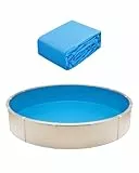 VEVOR Runde Poolfolie, φ350x120 cm, Innenfolie, Ersatzfolie, Innenhülle, Schwimmbadfolie Unibead-Stil Standard-Vinylfolie, verschleißfest, für Aufstellpools mit 120 cm Wandhöhe, einfarbig