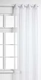 Gardinenbox Voile Ösen Schal Uni, HxB 245x140 cm, Weiß, 20332