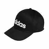 adidas Unisex Linear Baseball Hat, Black/White, M-L