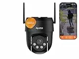 Lupus Electronics LE213 Alarmkamera mit KI-Objektverfolgung, WiFi 6, Täteransprache, Flutlicht, Sirene, Keine Cloud - Keine Datenkrake, dt. Hersteller, inkl. APPs und Win/Mac Software, (Schwarz)