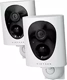 virtavo 2K Überwachungskamera Aussen Akku WLAN HD Kabellos Kamera, Nachtsicht WiFi Outdoor,außen/innen Farbnachtsicht, Funktioniert mit Alexa, PIR, 2-Wege Audio Cloud/SD Storage