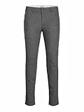 JJ REBEL Herren Jrebmichael Slim Herringbone Hose, Light Grey Melange, 34W / 32L EU