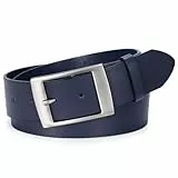SUOSDEY Frauen Ledergürtel Damen Gürtel für Jeans Kleider Hosen mit klassischer Dornschließe, 3.8cm Breite Marineblau