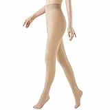 Arkim Thermo Strumpfhose gefüttert S/M/L/XL, Beine abnehmen Strumpfhosen Damen Winter Gefälschte Durchscheinend Plüschstrümpfe Wärmende Fleece Leggings(Hautfarben-Dickem Fleecefutter,XXL)