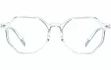 ATTCL Damen Blaulichtfilter Brille Blockieren Blaue Licht von PC, TV und Handy ohne sehstärke Computerbrille BL6688 Transparent+Blue