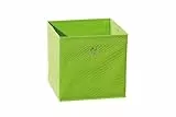 Inter Link – Faltbare Aufbewahrungsbox – Klappbarer Objekthalter – Stoff Faltbox – Aufbewahrungsbox für Raumteiler oder Regale – 32 x 32 x 32 cm – Mit Fingerloch – Winny – Grün