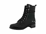 MUSTANG Damen Stiefelette mit floralem Charme 15M0062002, Größe:40 EU, Farbe:Schwarz