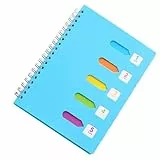 Amosfun Spiralgebundenes Notizbuch B5 Großformat Blau mit Seitenspirale Dicker Notizblock für Schüler und Reise Tagebuch Glattes Papier Vielseitig als Tagebuch und Schreibblock