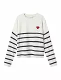 Name IT Mädchen Nkfline Ls Knit Ps Noos, Dark Sapphire, 146-152 EU