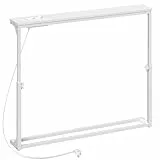 HOOBRO Schmaler Konsolentisch (15 cm breit), höhenverstellbar (63,5-83,5 cm), Sofatisch mit Ladestation, Beistelltisch, Flurtisch für den Eingangsbereich, Flur, Weiß EWW95CXG01