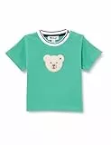 Steiff T-Shirt Kurzarm EU Größe 74 Winter Green, Kurzarm Shirt, Sommer Shirt für Kinder, Babyoberteil, ideales Basic Shirt, bequem und weich, waschmaschinenfest