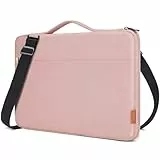 DOMISO 16 Zoll Laptop Tasche Hülle Wasserdicht Stoßfestes Notebook Sleeve Case Schultertasche für 16' Dell/HP Pavilion Envy/ThinkPad IdeaPad/ASUS Vivobook,Rosa