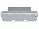 Bosch DHL755BL Serie 4 Lüfterbaustein, 75 cm breit, Um- & Abluft, Made in Germany, LED-Beleuchtung gleichmäßige Ausleuchtung, Schiebeschalter, 3 Leistungs- & 1 Intensivstufe, Silbermetallic