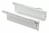 GTV, Metalbox PRESTIGE Schubladensystem, h=86mm l=450 mm, Weiß, Führungssystem, Rollenführungen mit verstellbarer Befestigung