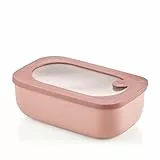 Guzzini - Kitchen Active Design, STORE&MORE BIO, Dicht schließende rechteckige Dosen für Kühlschrank/Gefrierschrank/Mikrowelle - Rosa Pfirsichblüte, 20 x12 x h7cm | 900 ml - 171001251