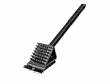 Grillbürste für Gusseisen 3 in 1 mit Spatel und Reinigungswatte für Gasgrill oder Kohlegrill | Grillreinigungsbürste Barbecuebürste Schwarz