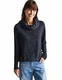 CECIL Damen B322615 Kuscheliges Melange-Shirt, Universal Blue Melange, XL EU