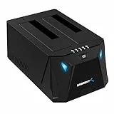 SABRENT 2 Bay USB C Festplatten Dockingstation - 2,5 3,5 Zoll SATA SSD HDD Docking Station 5Gbps - Dock mit Offline Festplatte Klonen [Werkzeuglose Installation] (EC-CH2B)
