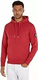 Calvin Klein Jeans Herren Hoodie Badge mit Kapuze, Rot (Garnet), S