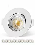 Schiele Einbaustrahler LED flach für Bad IP65, 5W LED Spots 230V, Einbauleuchten 60mm - 68mm Lochmaß, Warmweiß Kaltweiß Neutralweiß, Deckenspots für Küche Wohnzimmer, 12er Set