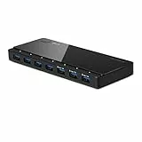 TP-Link UH720 USB-Hub mit Stromversorgung, 7 × USB 3.0 Datenanschlüssen und 2 × Charging USB Ports, kompatibel mit Windows, Mac, Chrome und Linux, mit EIN/Aus-Schalter, 12V/4A-Netzadapter