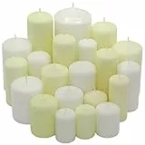 6 kg Witap Stumpenkerzen Qualitätskerzen Set Kerzenpaket Mix gemischt nach Farben (Weiß-Creme)