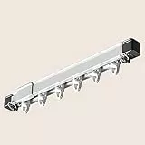 Einziehbare Vorhangschiene, 100–180 cm, Wandstange für Schlafzimmer & Balkon, verstellbares Schrank-Vorhangsystem, platzsparende Gardinenstange für einfaches Dehnen
