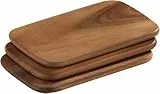 Zassenhaus 0000055009 3er-Set Frühstücksbretter, Holz, braun, 1 x 15 x 22 cm, Akazie