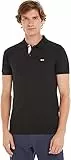 Tommy Jeans Herren Tjm Slim Placket Dm0dm15370 Kurzarm Poloshirts, Schwarz, M EU
