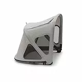 Bugaboo Fox und Fox Cub Sonnendach mit Lüftungsfenstern, ausziehbar für zusätzlichen und optimalen Sonnenschutz, wasserabweisend, kompatibel mit allen Bugaboo Fox und Fox Cub Modellen, Misty Grey