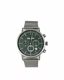 Gigandet Armbanduhr Multifunktion Herren Damen Edelstahl Silber Grün G22-008