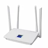 WLAN-Router, 4G LTE WLAN-Router mit 4 Antennen, 300 Mbit/s Kabelloser Mobiler WLAN-Hotspot-Router mit SIM-Kartensteckplatz, 656 Fuß Reichweite, Bis zu 10 Benutzer, mit (EU-Stecker)