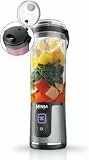 Ninja Blast Tragbarer Mixer, 530 ml, auslaufsicherer Deckel & Trinkauslauf, leistungsstarker kabelloser Mini-Mixer, wiederaufladbar, tragbare Smoothies, Protein-Shakes, mischt Eis und gefrorene