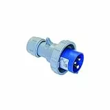 Interflex PCE – wasserdichter Stecker, 16 A, 2-polig, 230 V, 6 Stunden, blau