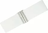 Ro Rox Damen Breiter Elastischer Taillengürtel im Retro Vintage Stil – Stretchgürtel für Kleider, 50er Jahre – Moderne Schnalle, Mehrere Farben - Weiß (L)